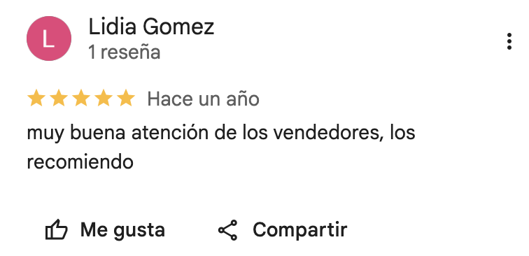Reseña de cliente 4